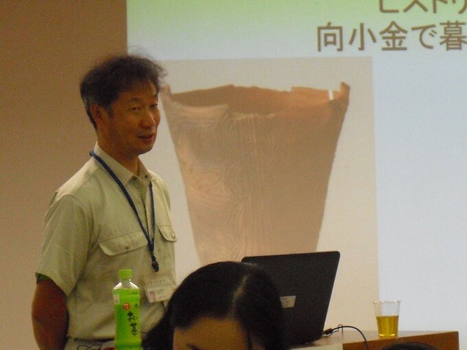 ヒストリーカフェ「向小金で暮らした縄文人」講師の流山市博物館学芸員 北澤滋さん