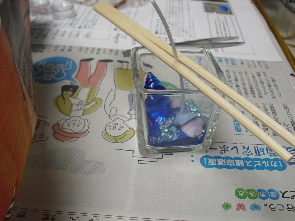 親子で作るジェルキャンドル3